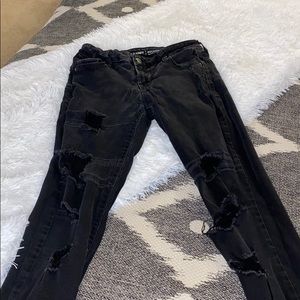 Black ripped jeans